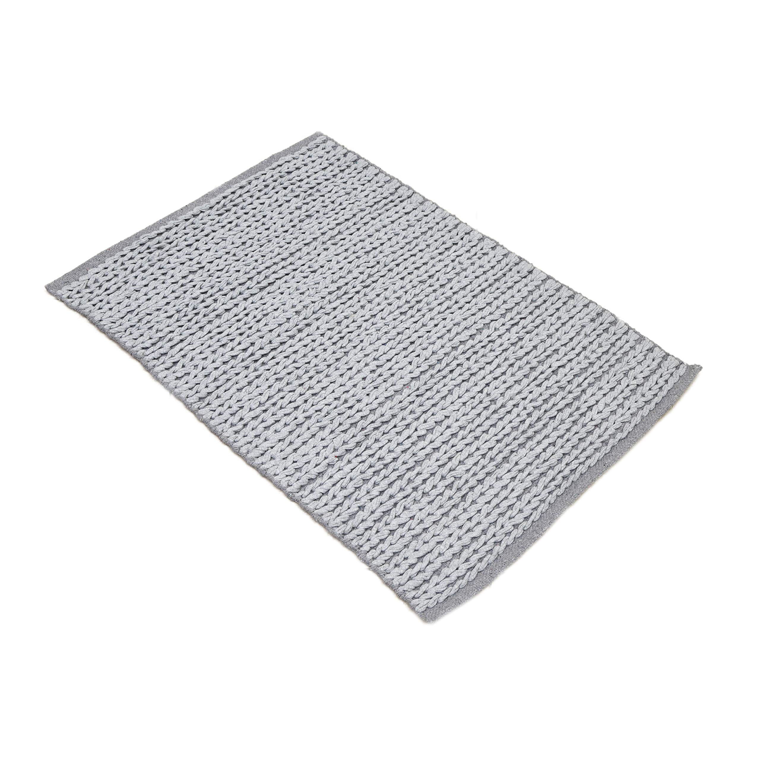 Light Grey Doormat 2 x 3' Soft Braided Rug Bath Kitchen Entryway Door Washable eBay
