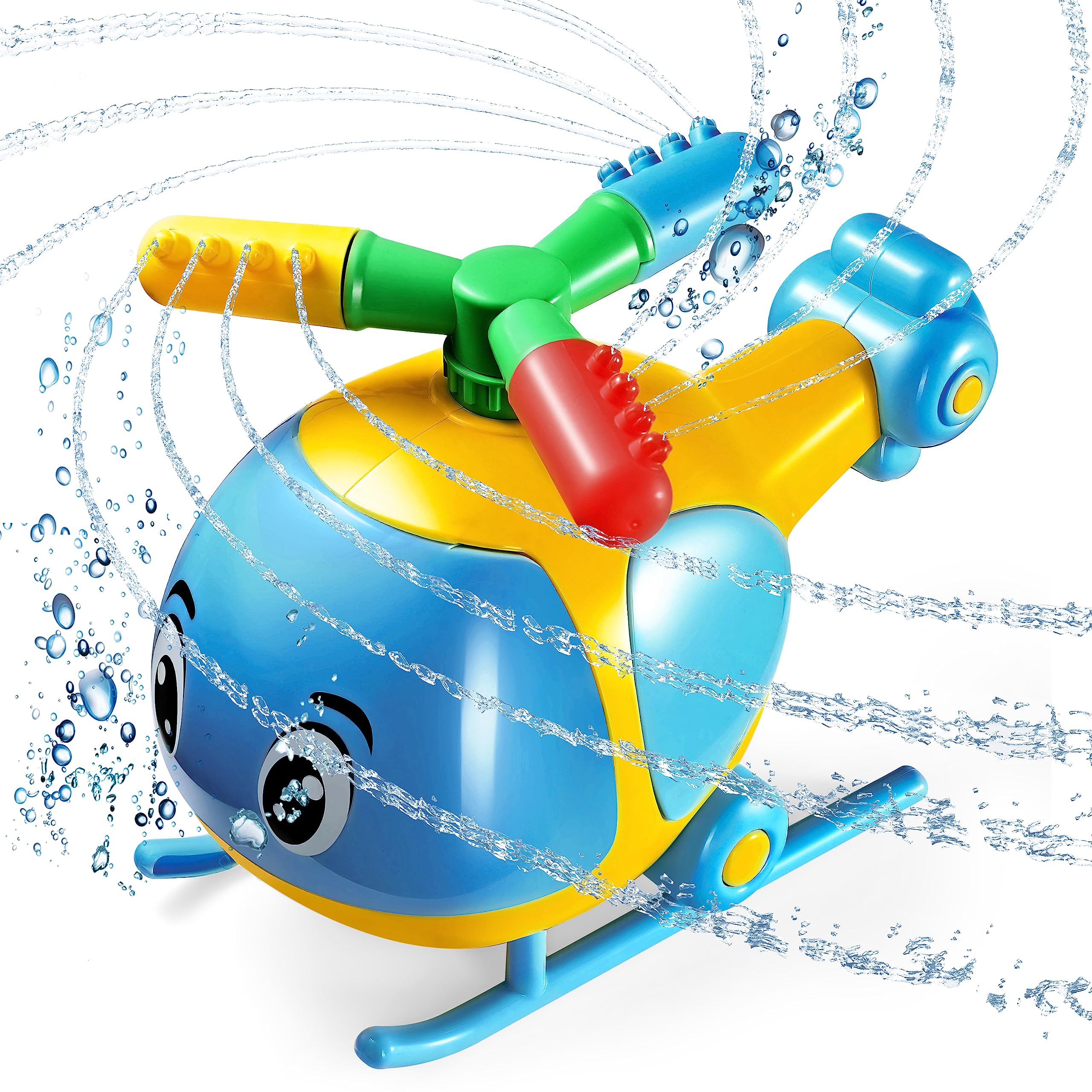 Photo 1 of ***(MISSING PARTS/ SEE NOTES)***Helicopter Water Sprinkler for Kids, Spinning Sprinkler for Yard, Sprays Water 15 Feet High for Summer Outdoor Play