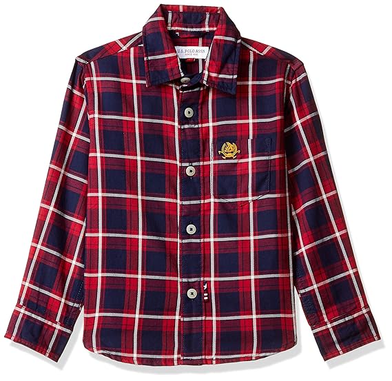 Baby Boys Floral Regular fit Shirt (UKSH6351_Racing Red 12 Months-18 Months)