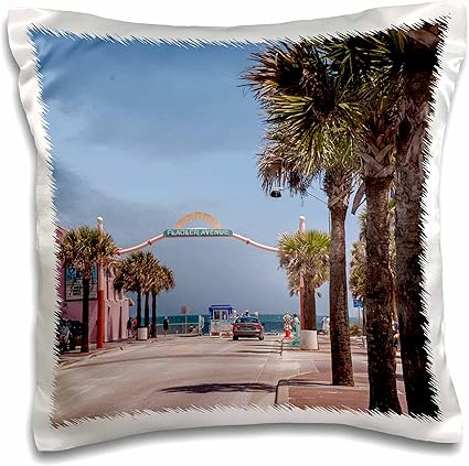 3drose Llc Usa Florida New Smyrna Beach Flagler Ave Us10 Len0256 Lisa S Engelbrecht Pillow Case Pc 1 Satin White 16 X 16 Inch Amazon Co Uk Kitchen Home