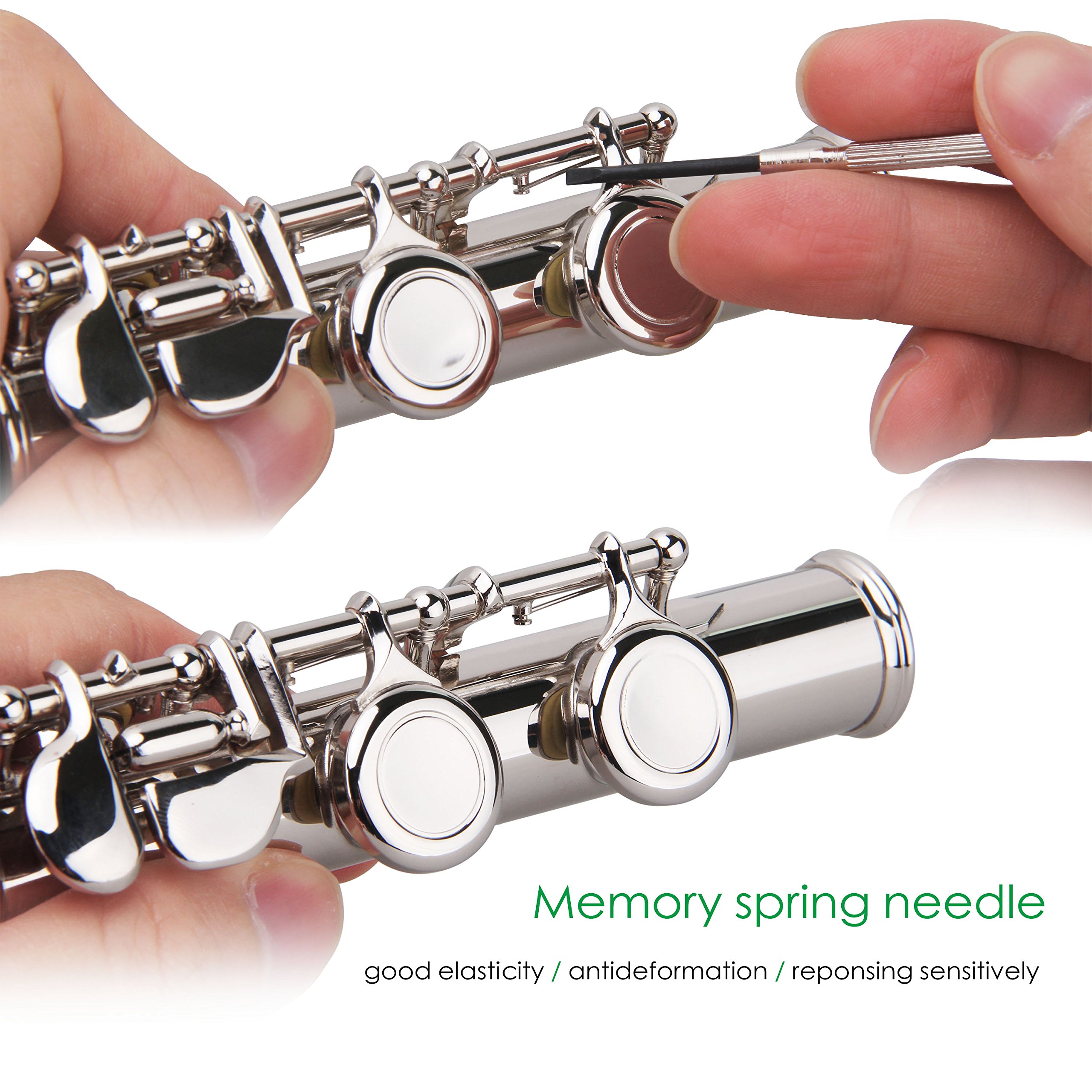 Mugig Flute, Nickel Plating Closed Hole C Flute, 16 Hole with Case