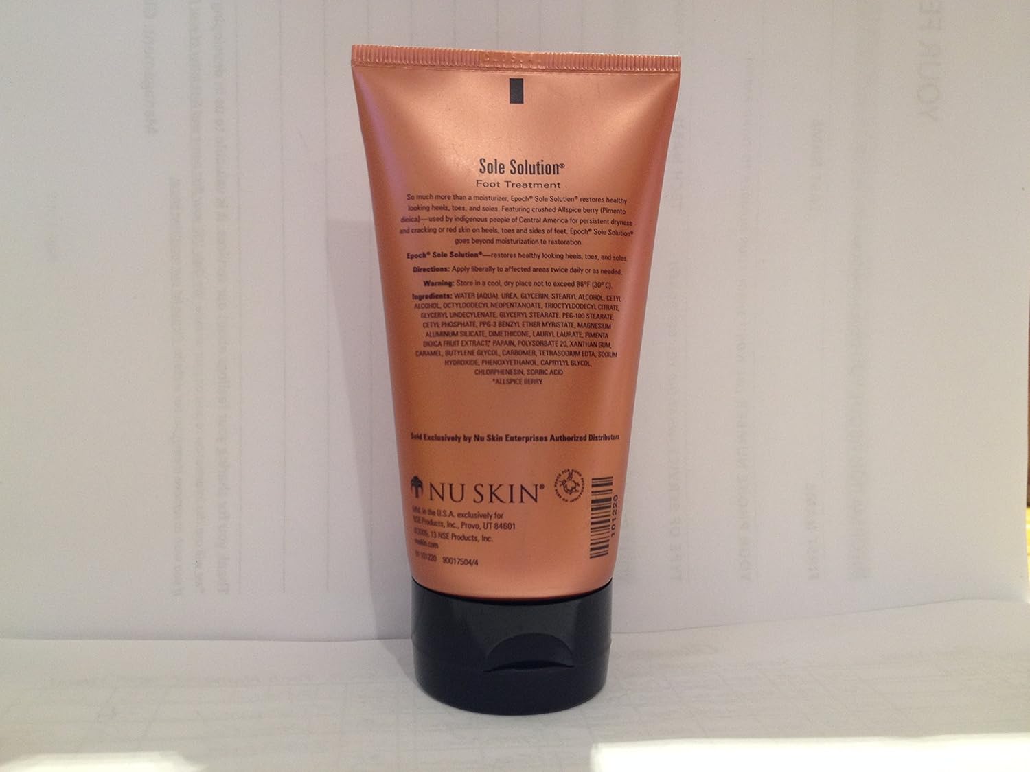 Nu Skin Sole Solution Foot Treatment therapeutic moisturizer cream heals rough dry feet cracked heels : Beauty