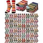 ramede 48 Pairs Valentines Socks Bulk Novelty Funny Geometric Crew Sock Gifts for Men Women