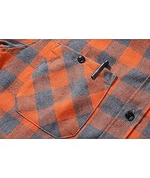 ZITY Men's Flannel Hoodie Shirts Casual Button Down