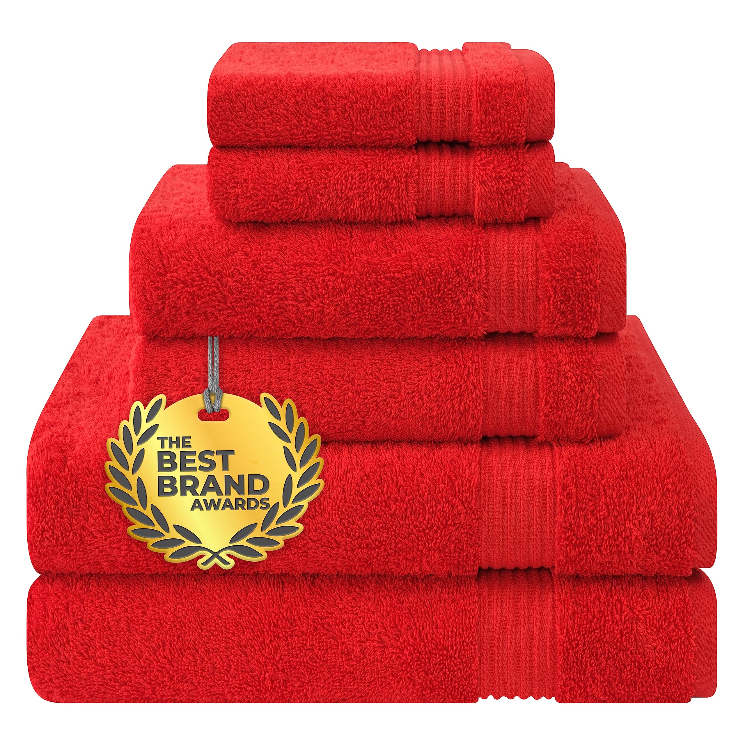 Photo 1 of ****SIMILAR ITEM****
Cotton Paradise 6 Piece Towel Set, 100% Cotton Soft Absorbent Turkish Towels for Bathroom, 2 Bath Towels 2 Hand Towels 2 Washcloths, Red Towel Set