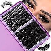 Lash Clusters 100D+200D Thick Volume Eyelash Clusters 12-22mm Long Cluster Lashes Eyelash Extensions Individual Lashes Cluste