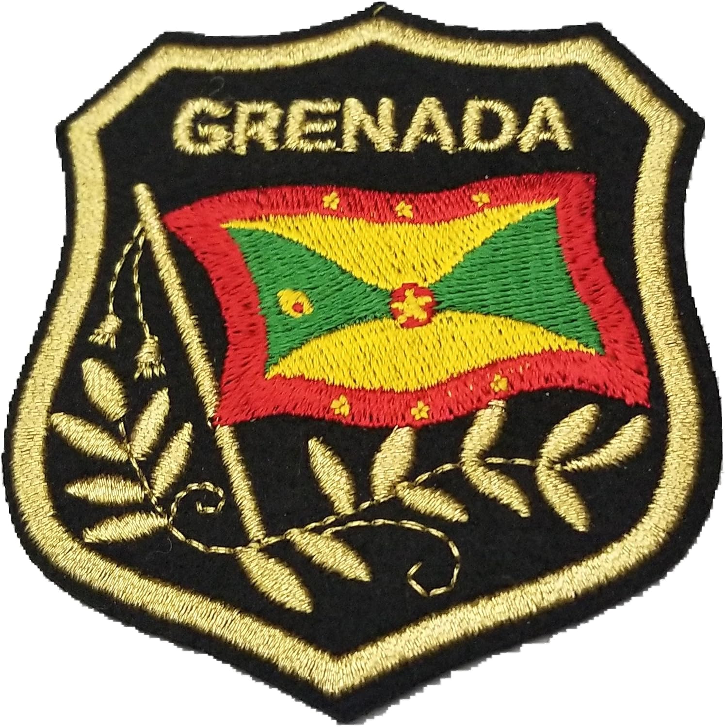 Grenada Flag Embroidered Sew Iron on Patch Badge Grenadian