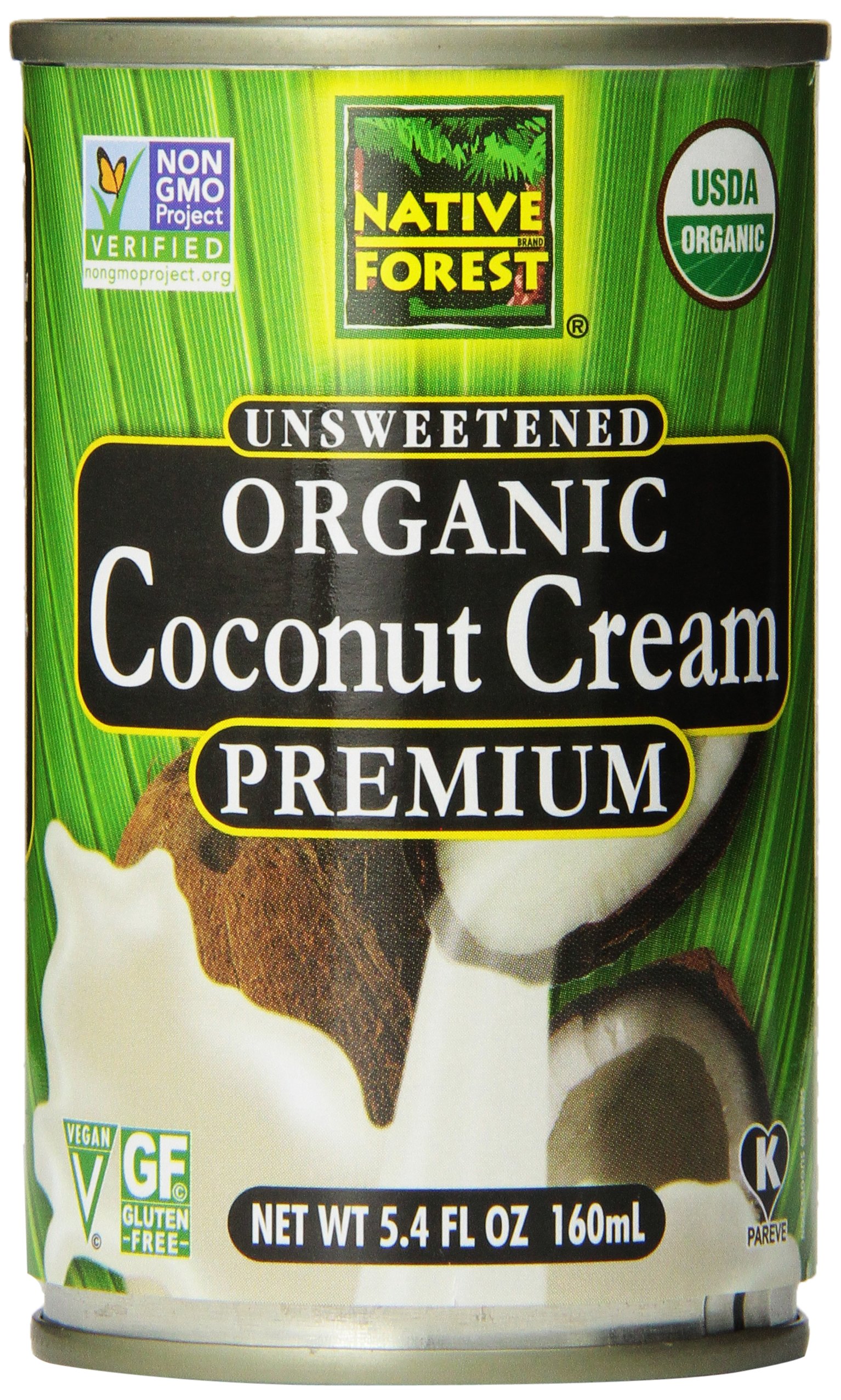 Native Forest Organic Premium Coconut Cream, Unsweetened, 5.4 Ounce