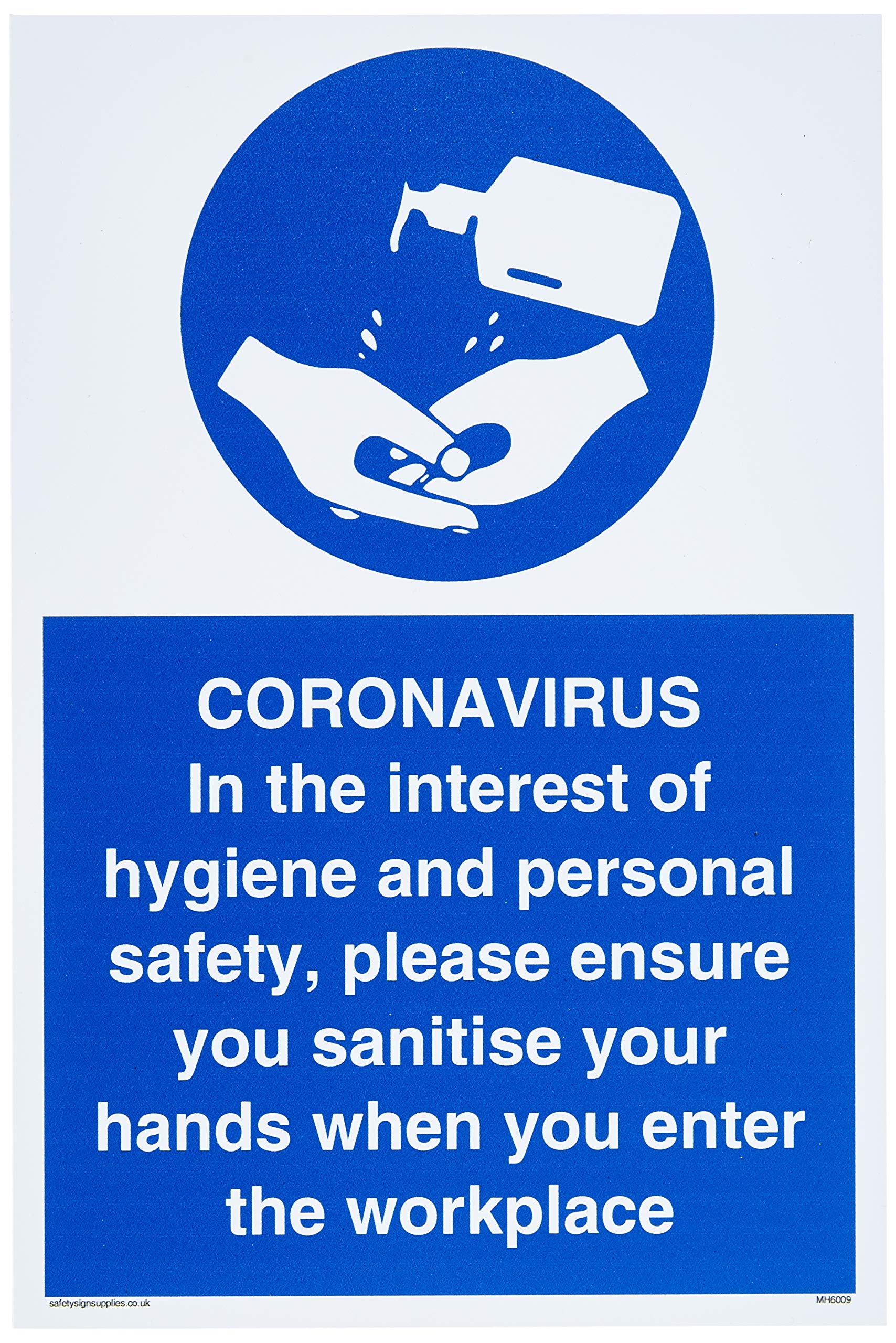 CORONAVIRUS In the interest of hygiene and personal safety, please ensure you sanitise your hands