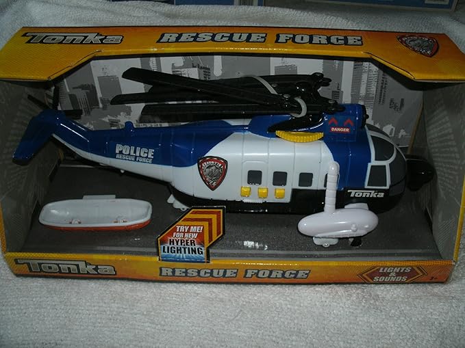 Tonka Lights and Sound Police Helicopter Amazon.co.uk Toys & Games