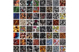 COLORFUL HYDROGRAPHICS COATING Hydrographics Film Skulls&Flamme Water Transfer Printing 5 Packs of Amazing Random Water Transfer Film (5 Rolls X3.3FT) WTP Film