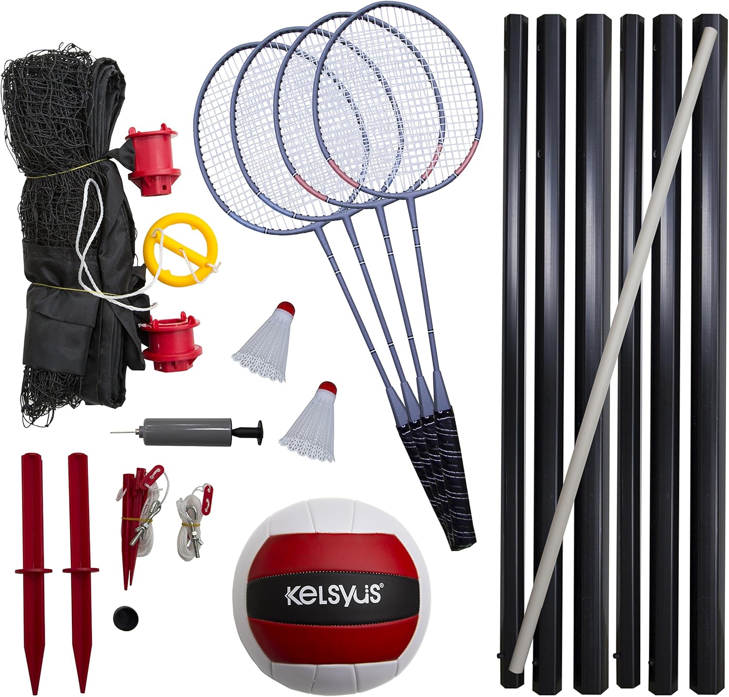 Kelsyus Premium Badminton and Volleyball Combo: Toys & Games