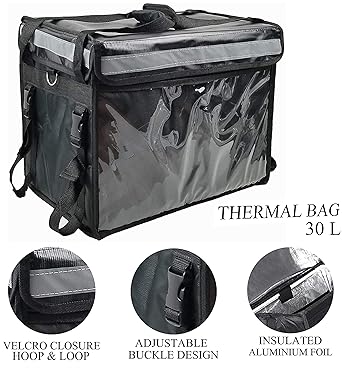 Amazon Com Large Insulated Bag I Thermal Food Pizza Delivery Bags I Big Lunch Box I Water Proof Isolated The Biker Bags I Large Heavy Duty Warmer Reusable Totes 30 L Industrial