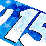 OakTree 9ft Banner Happy 15th Birthday Blue Holographic 11 Flags view 2