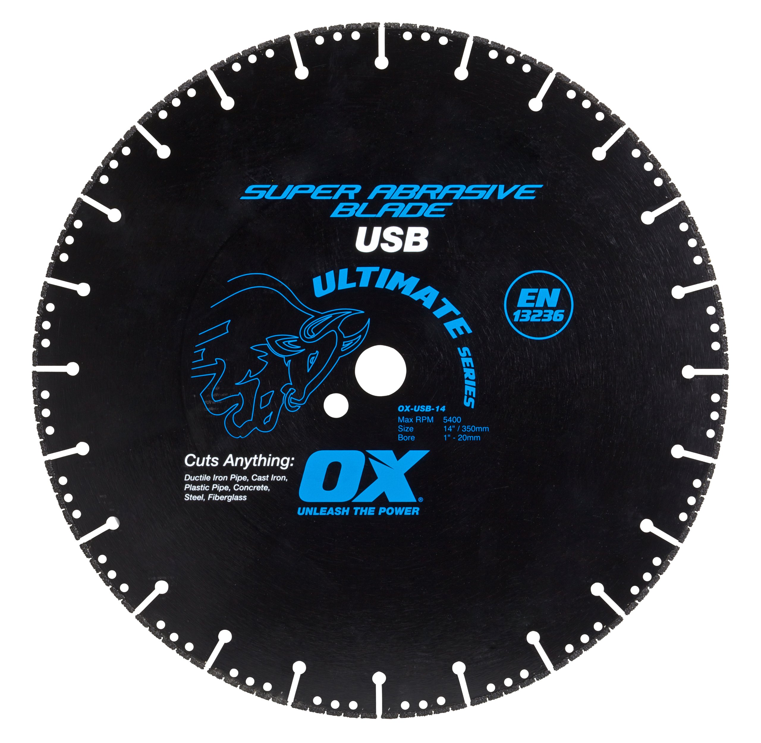 OX Tools 9" Metal Cutting Super Abrasive Diamond Blade | 7/8" - 5/8" Bore