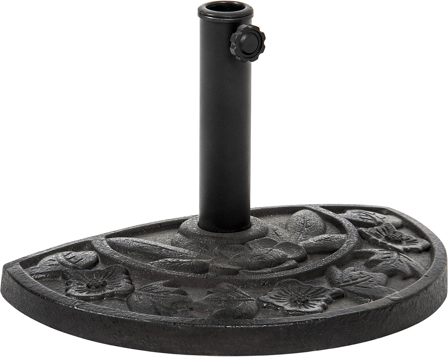 C Hopetree Half Round Patio Umbrella Base Heavy Duty Outdoor Stand 20lbs Black Umbrella Stands Bases