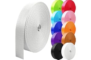 Grosun Nylon Webbing 1 inch 1.5 inch 2 inch Webbing Nylon Strap Backpack Straps Belt, 10 25 50 3.3 Yards Webbing