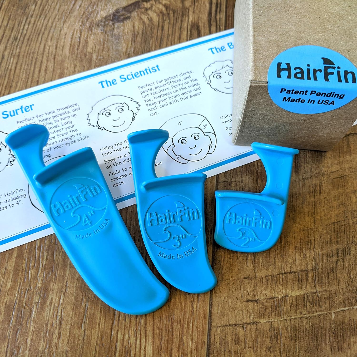HairFin Haircut Tool Kit, Set of 3 Includes 2”, 3”, and 4” Hair Cutting Guides : Beauty