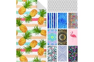 GENOVEGA Pineapple Microfiber Sandproof Pool Beach Accessories Essentials for Vacation Must Haves - Quick Fast Dry Sand Free Thin Compact Clearance Camping Towel Swim Towels Personalized Gift for Women Man