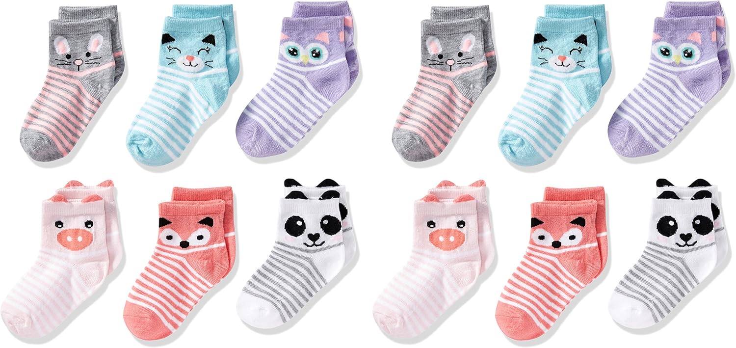 Cherokee Little Girls 12 Pack Shorty Socks: Clothing