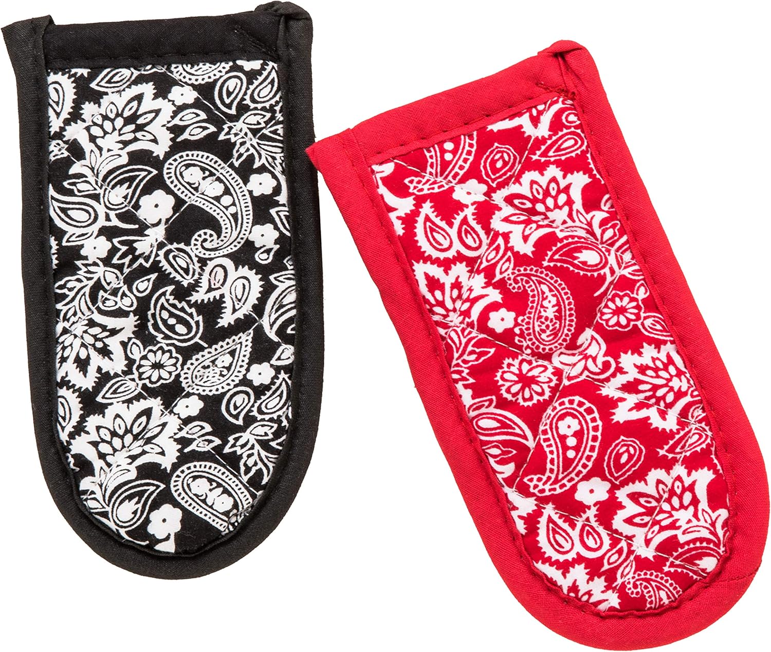 Buzhan Striped Cast Iron Skillet Handle Cover, Durable Pot Holder Sleeve, Heat Resistant Machine Washable Handle Mitts, 2 PCS: Home & Kitchen