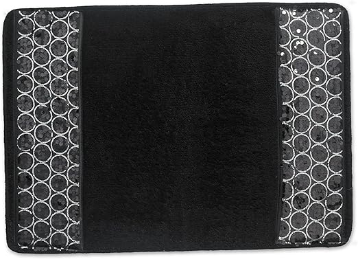 Amazon Com Popular Bath 838886 Sinatra Collection Bath Rug Black Home Kitchen