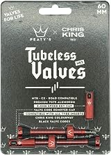 Peaty's x Chris King MK2 Tubeless Valves 60mm 7075 Red view 7