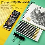 Drawlish Sketching Pencils Set of 8 B, 2B, 4B, 6B, 8B, HB, 2H, 4H view 2