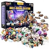 Rock Collection for Kids. Includes 250+ Bulk Rocks, Gemstones & Crystals + Genuine Fossils and Minerals - 2 Lbs. - Geology Sc