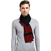 LanHong Men Winter Cashmere Scarf Wool Soft Warm Knitted Casual Scarves for Men