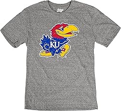 Blue 84 Men's Kansas Jayhawks Tri-Blend T-Shirt