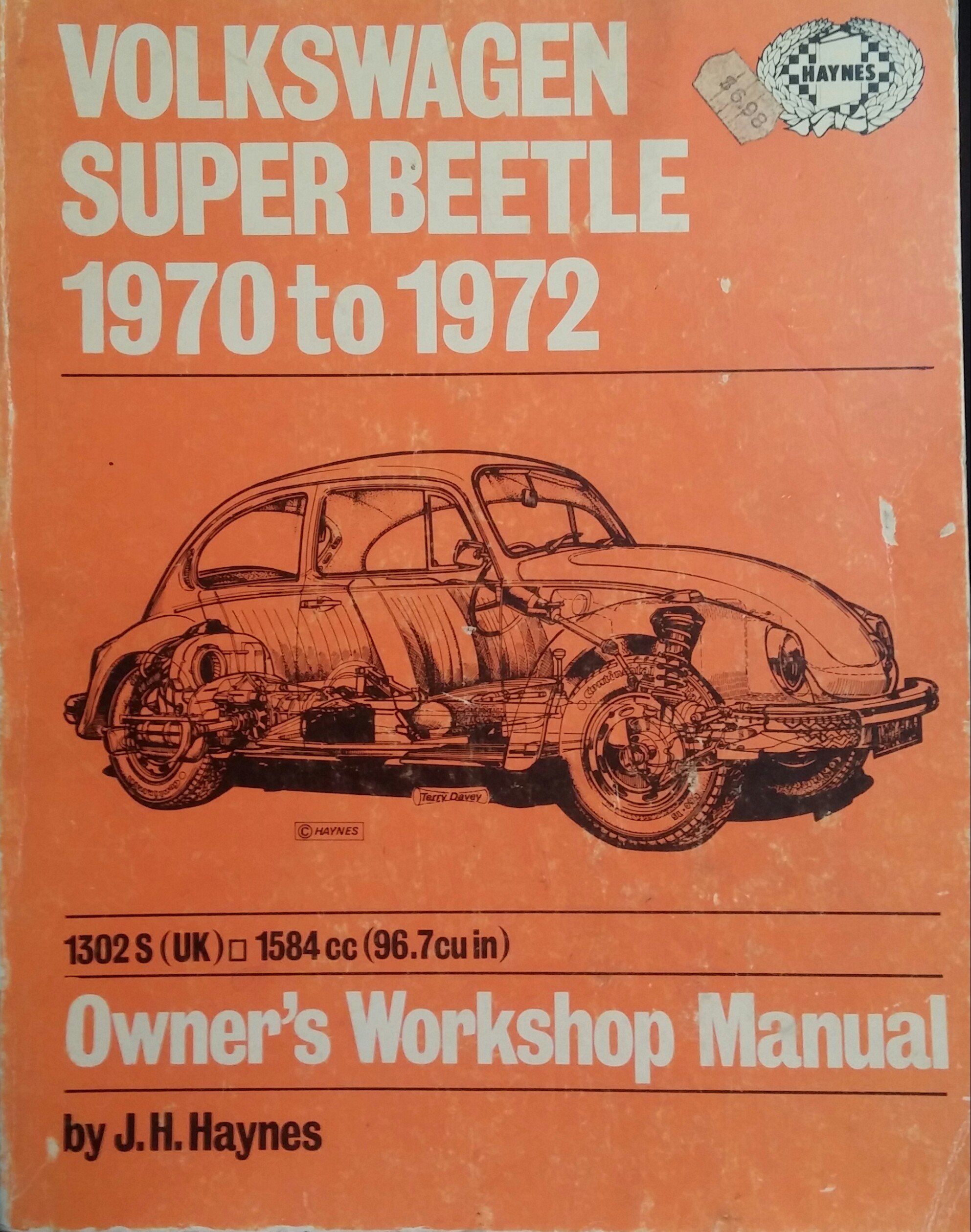 Volkswagen super beetle,: 1970 to 1972 owners workshop manual Unknown  Binding – 1974