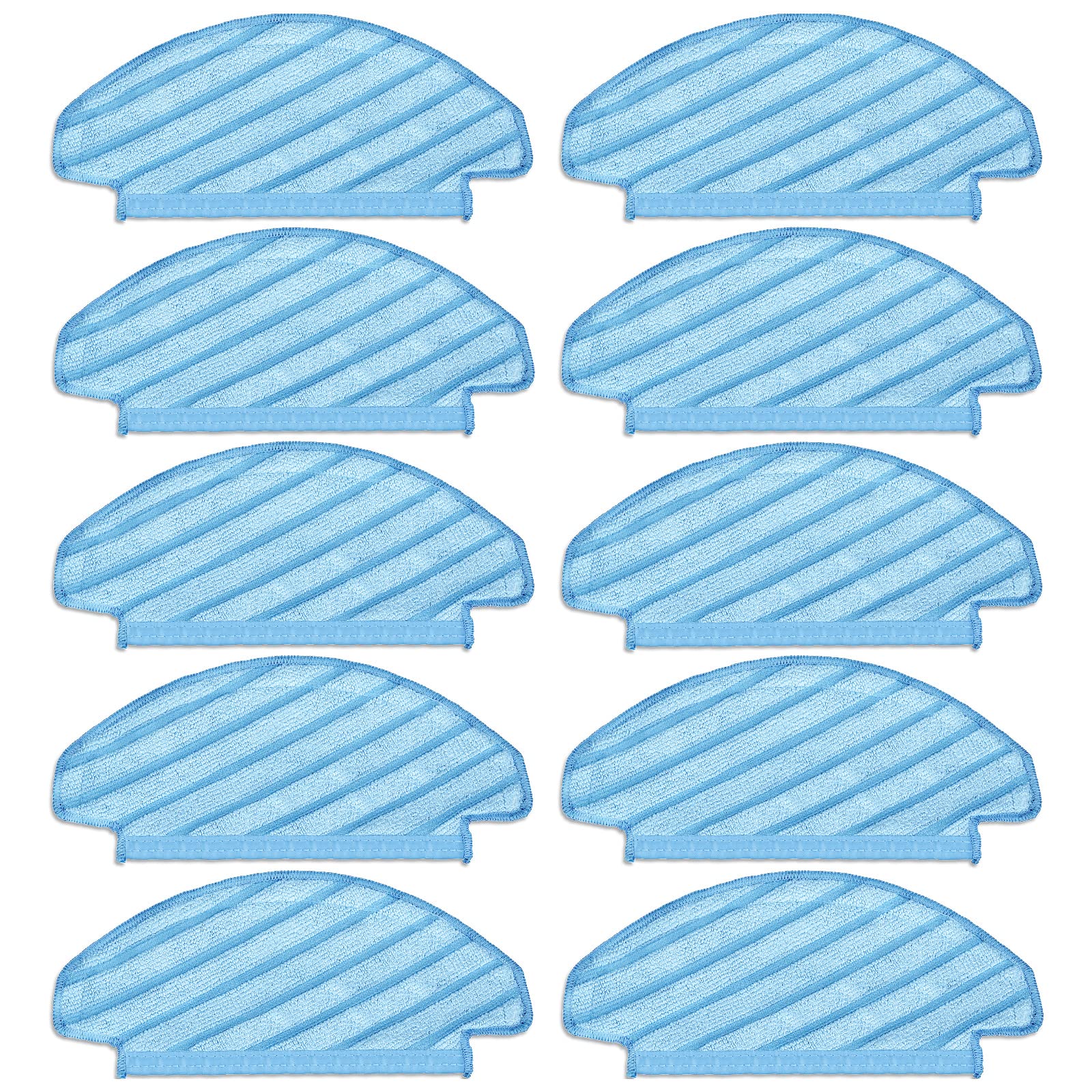 Photo 1 of (10 Pieces) N10 Washable Reusable Mop Pads for ECOVACS DEEBOT OZMO N10/ N10 Plus/ T8/ T8+/ T8 AIVI/ T8 Series/ N8 Pro Vacuum Cleaner Wipes, Wiping Pads, Durable Mopping Cleaning Cloths