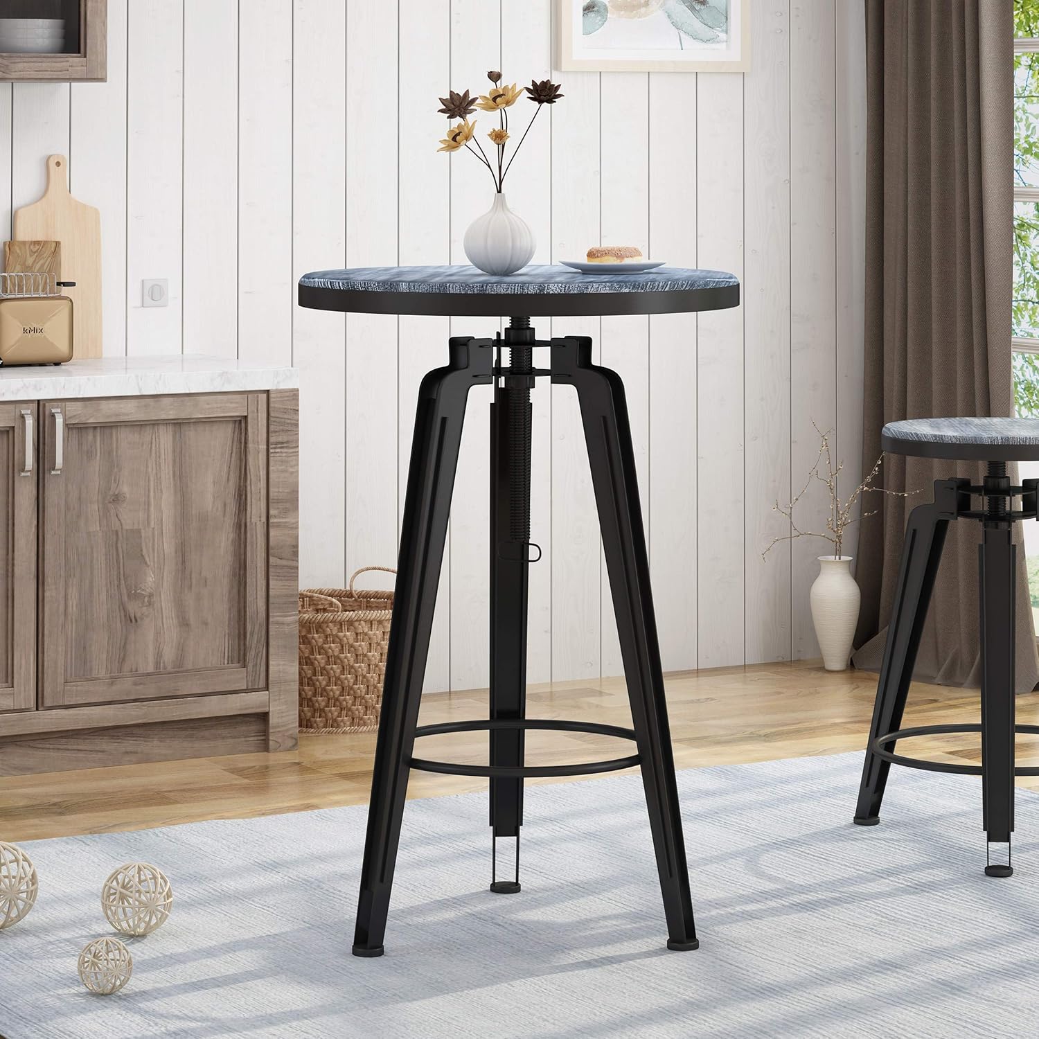 Best Black Wrought Iron Bar Height Table
