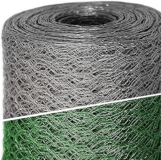 Hühnerzaun/Hasendraht feinmaschiges Drahtgeflecht | Verzinkt für Garten | Dreifach-Twist, Sechskant-Gewebe mit Maschenweite 25x25mm - Höhe 75cm x 10m Länge