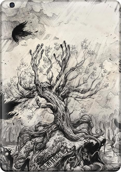 Poe Drawing Art Raven Animal Bird Psychedelic Anime Pop Culture Hard Plastic Ipad Air Cases Amazon Co Uk Electronics