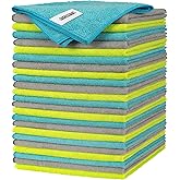 FIXSMITH Microfiber Cleaning Cloth - Pack of 24, Multi-Functional Cleaning Towels, Size: 12 x 16 in, Highly Absorbent Cleanin
