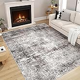 Area Rugs 5x7 for Living Room: Soft Washable Rug Modern Abstract Neutral Rugs Non Slip Low Pile Carpet for Bedroom Nursery Di
