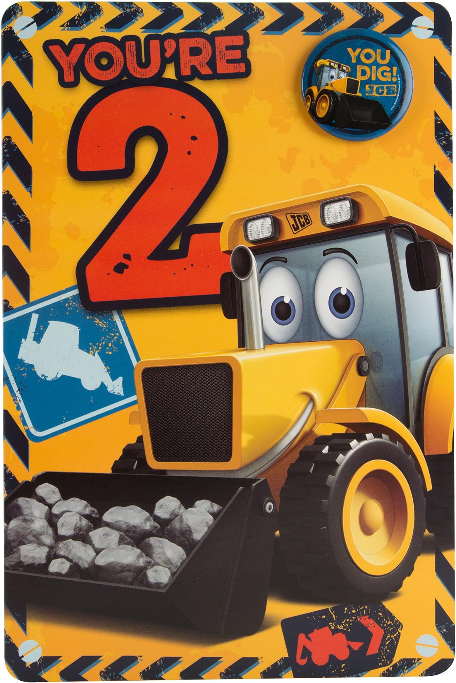 Gemma International JCB 2nd Birthday Card 'You Dig!' [Old Model]