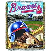 Officially Licensed MLB Home Field Advantage Woven Tapestry Throw Blanket, Soft & Cozy, Washable, Throws & Bedding, 48" x 60"