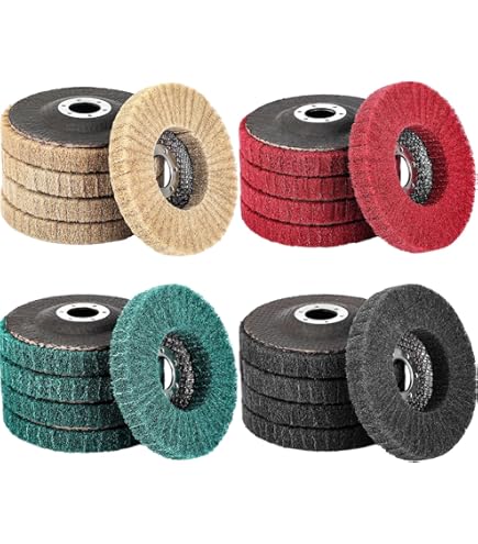 10Pcs 4.5" Scour Flap Discs - 120 & 240 Grit For Metal Grinding & Polishing - Angle Grinder Attachment