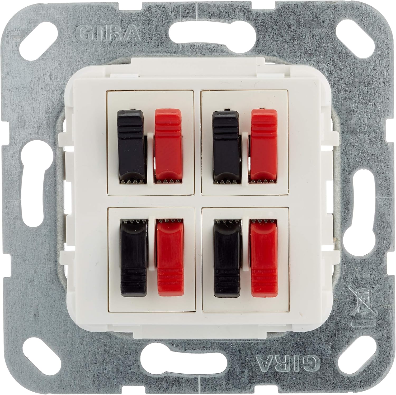 Gira 569403 Speaker Connector 4-Way Use Pure White, N.a