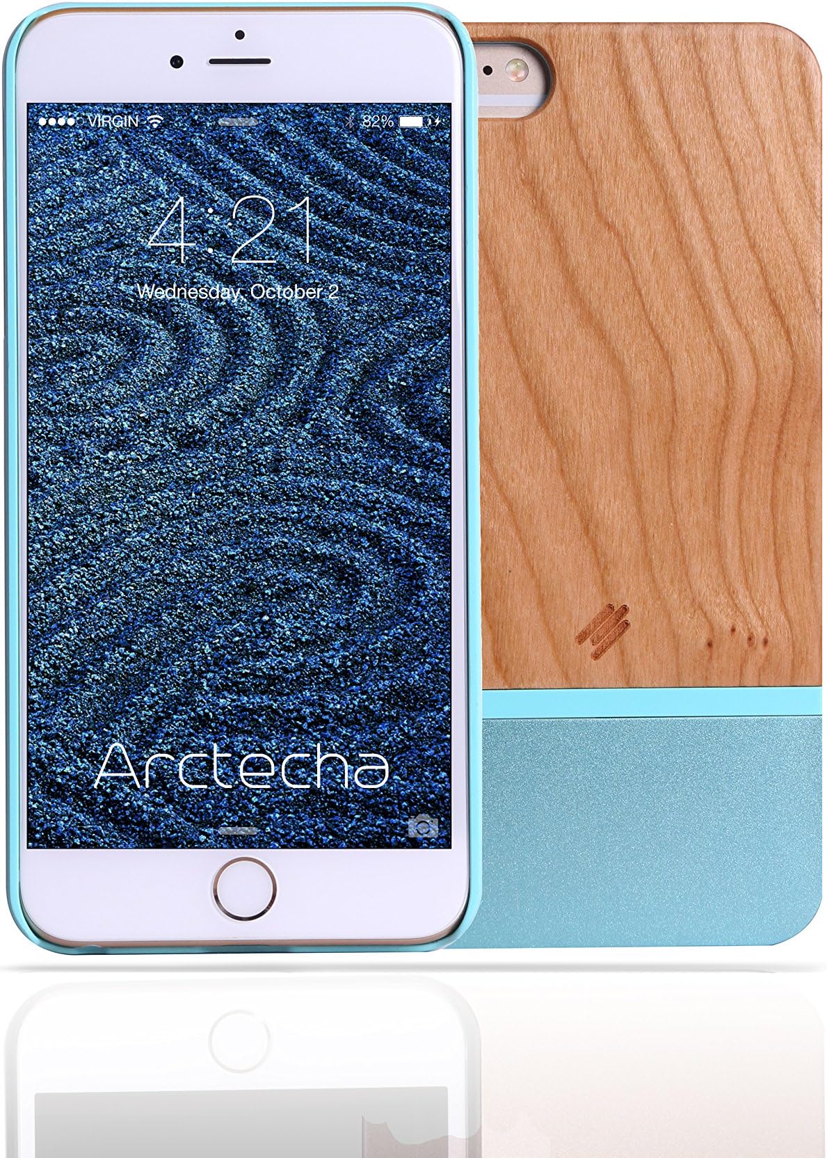 iPhone 6 / 6s plus case, wood and metal - Unique case for all Apple iPhone 6 / 6s plus phones. Perfect fit and slim iPhone case - Case offers protection and premium looks and vibrant trendy colors