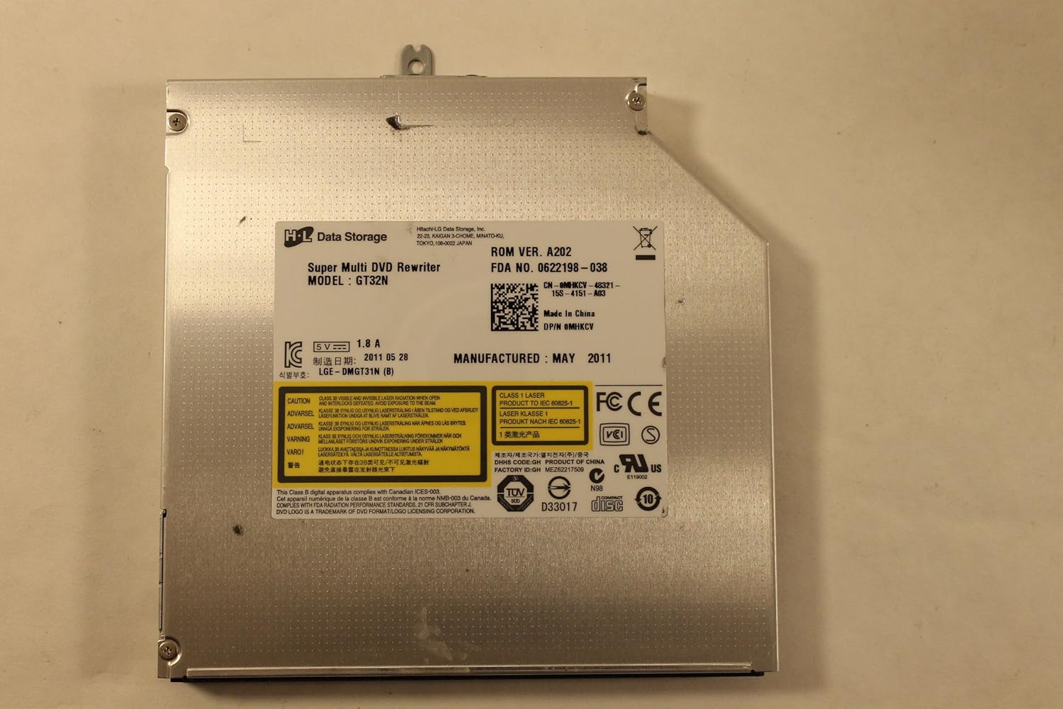 Dell DVD-RW Drive GT32N MHKCV Inspiron N7010 N4030 N4110