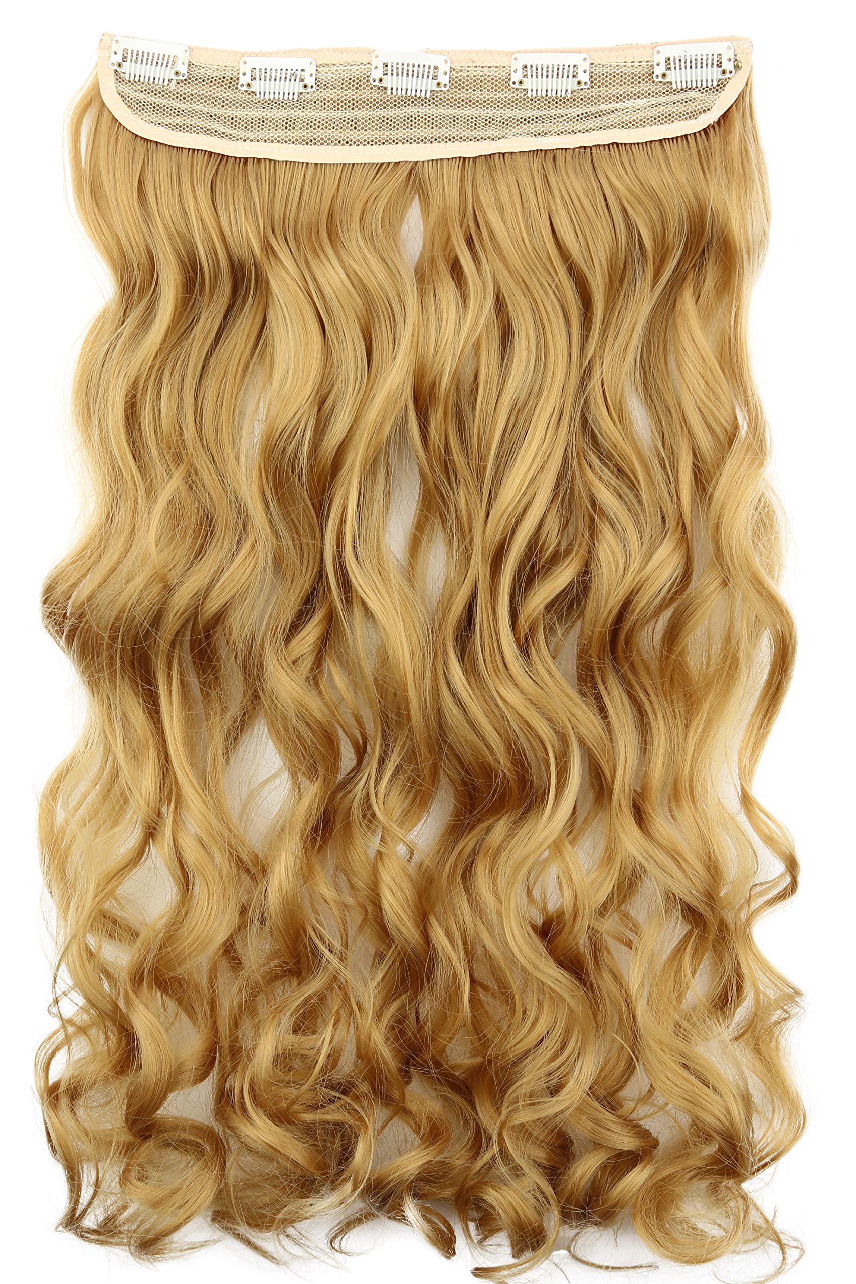 CAISHA 22" Clip In Extensions Hair Extensions Hairpiece Wavy Honey Blonde C65-1 — image 1