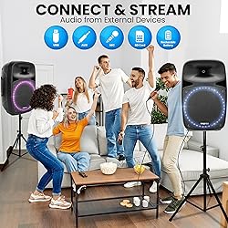 Pyle PA Speaker System, 500W Max Output with AUX