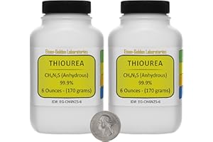 EISEN-GOLDEN LABORATORIES Thiourea [SC(NH2)2] 99.9% ACS Grade Crystals 12 Oz in Two Space-Saver Bottles