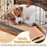Yaheetech Indoor Dog Crate Furniture End Table with Cushion and Double Doors view 8