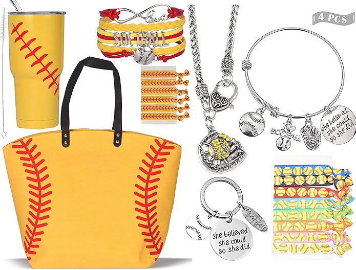 Softball Mom Gifts,Softball Girl Gifts Set,Softball Gift