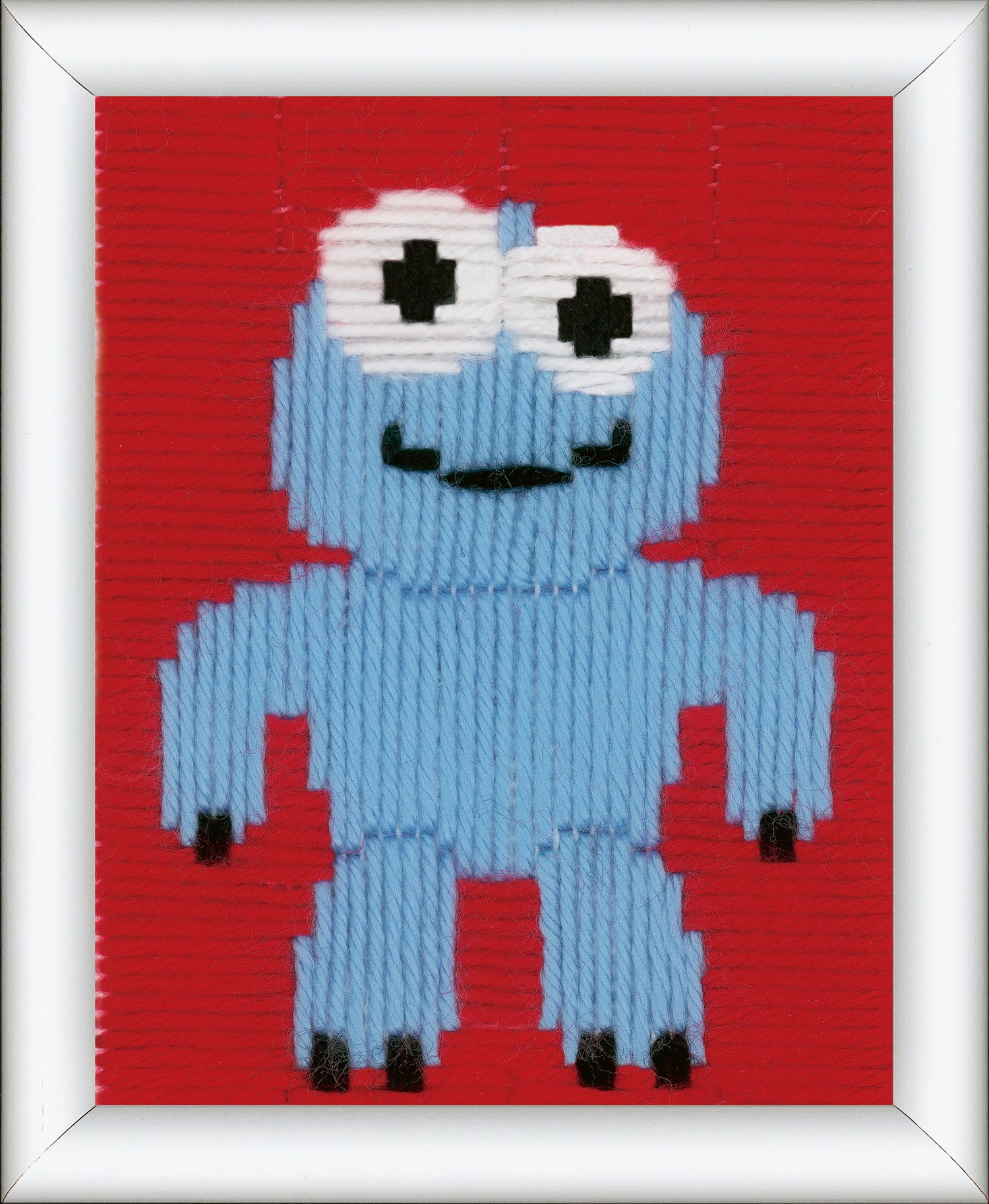 Vervaco Long Stitch Kit Little Blue Monster, Cotton Blend, Assorted, 26 x 1 x 7.6 cm